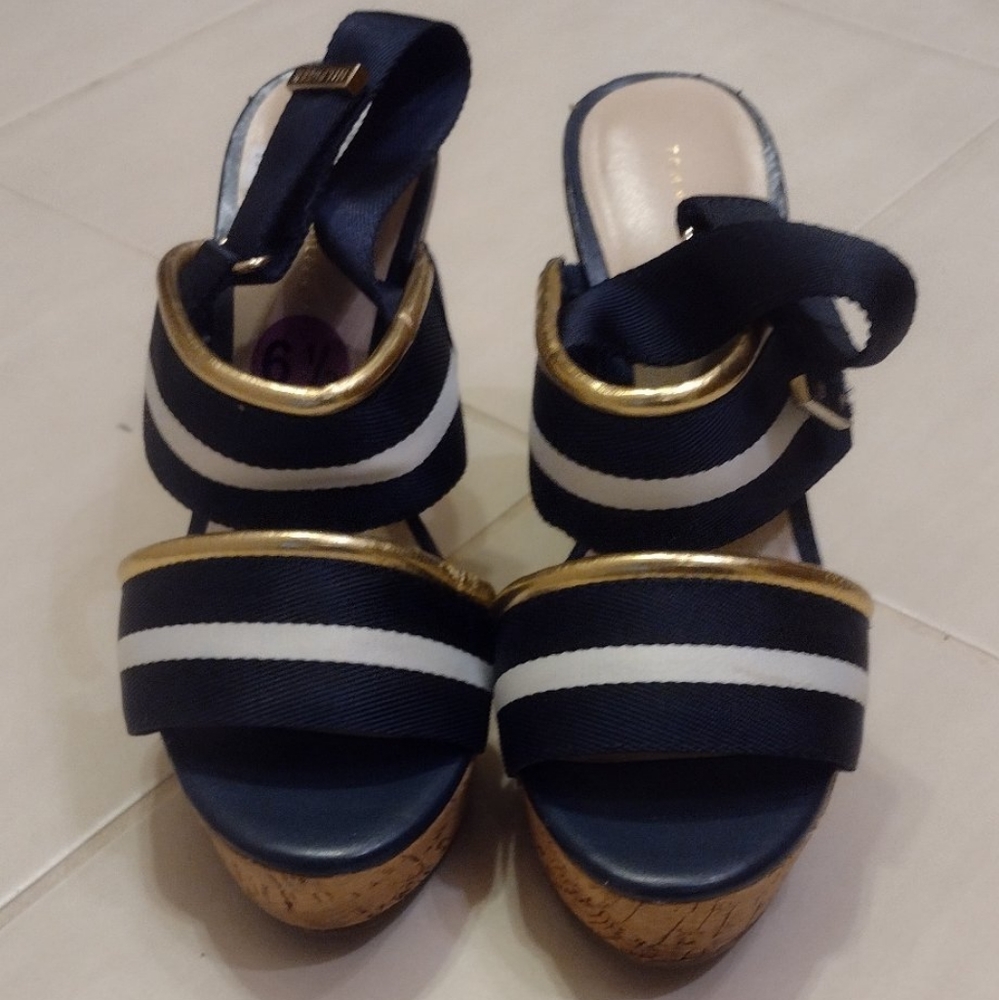 Tommy Hilfiger Blue White Signature Stripe Sandals